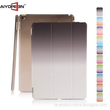 New Arrival and Hot sales PU smart cover case Gradient clour styles tablet smart case for Tablet mini 4